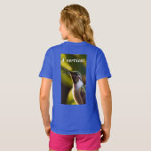 "Glistening Hummingbird調和"デザインされた女の子 Tシャツ (裏面フル)