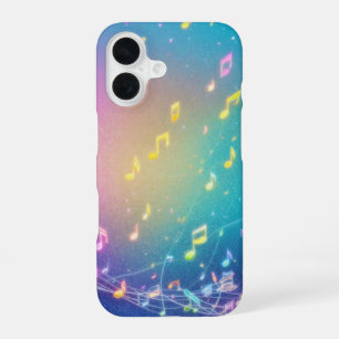 Glistening Rainbow Music Notes Phone Case iPhone 16ケース