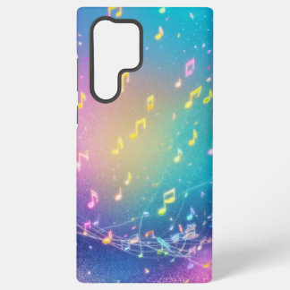 Glistening Rainbow Music Notes Phone Case Samsung Galaxy S22 Ultraケース