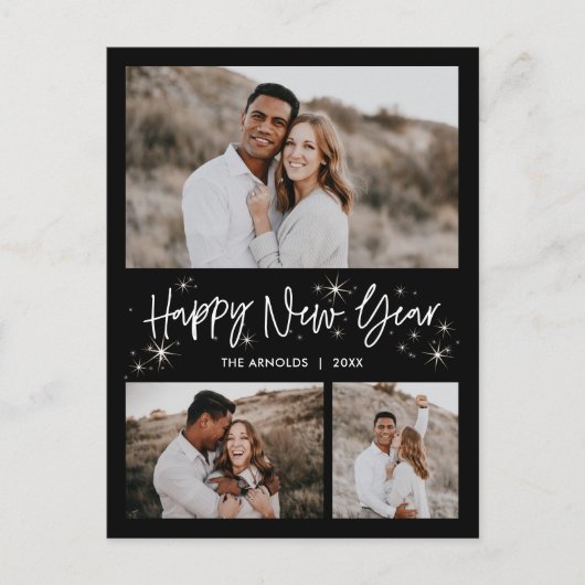 Glistening Sky Happy New Yearはがき シーズンポストカード (正面)