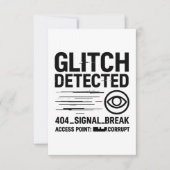 GLITCHの検出 – 破損した信号伝送 カード (正面)