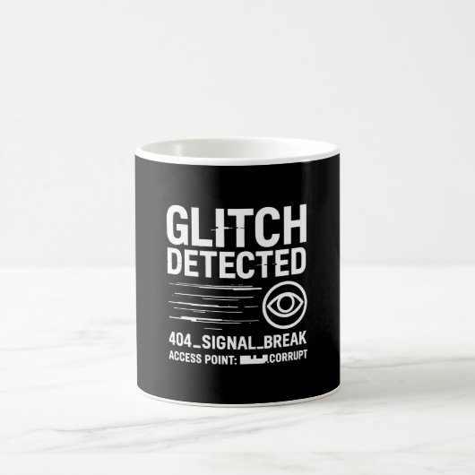 GLITCHの検出 – 破損した信号伝送 コーヒーマグカップ (中央)