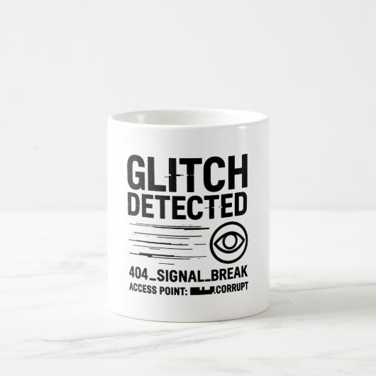 GLITCHの検出 – 破損した信号伝送 コーヒーマグカップ (中央)