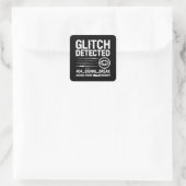GLITCHの検出 – 破損した信号伝送 スクエアシール (バッグ)