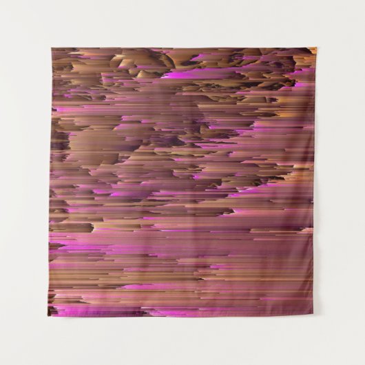 glitchテクスチャオーバーレイTVヴィンテージフレームフィルムバック タペストリー (正面)