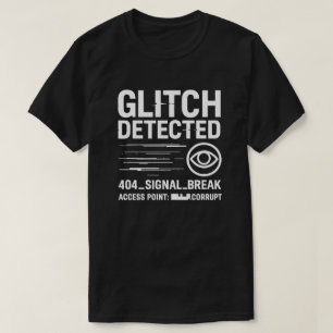 GLITCH検出 – アナログホラー放送エラー Tシャツ