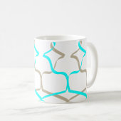 Glitch2芸術的デザインによるアートのコンセプト コーヒーマグカップ (正面右)