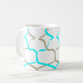 Glitch2芸術的デザインによるアートのコンセプト コーヒーマグカップ (正面左)