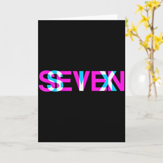 Glitch 光学錯覚 Six Seven 6 7 ミーム Gen Alp カード (黄色い花)