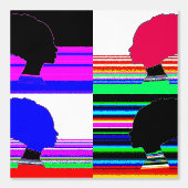 Glitch Afro Profile – Pop Art Wallpaper 壁紙 (正面)