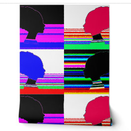 Glitch Afro Profile – Pop Art Wallpaper 壁紙