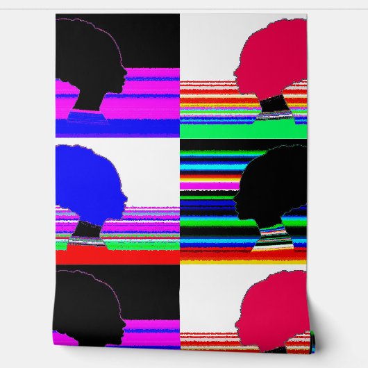 Glitch Afro Profile – Pop Art Wallpaper 壁紙 (ほどく)