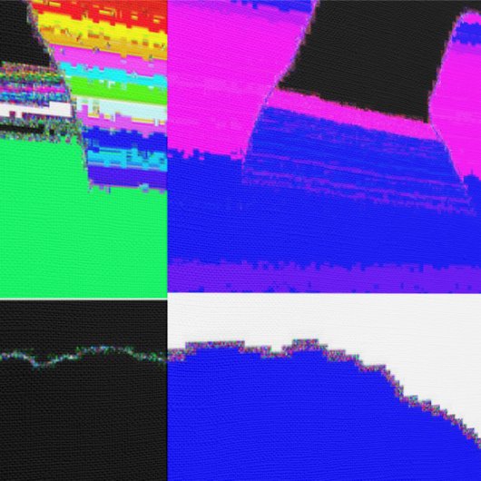 Glitch Afro Profile – Pop Art Wallpaper 壁紙 (縫い目)