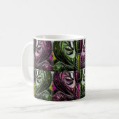 Glitch Art Face Mug コーヒーマグカップ (正面左)