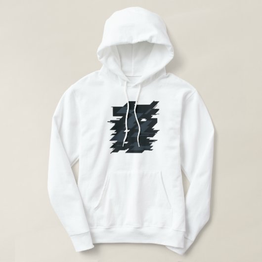 Glitch Art Men's Basic Hooded Sweatshirt  パーカ (デザイン正面)