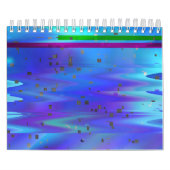 Glitch Art Pixels Vaporwave Aesthetic Analog Fault カレンダー (カバー)