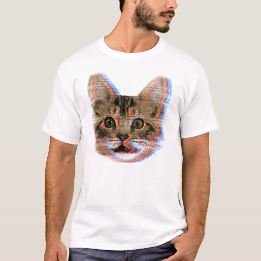 Glitch cat v2 tシャツ (正面)