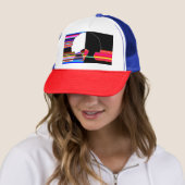 Glitch Contrast Profiles – Pop Art Trucker Cap キャップ (インサイチュ)