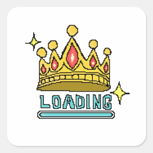 Glitch Crown Loading: 8-Bit Rebellion Awakens スクエアシール (正面)