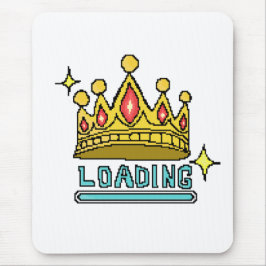 Glitch Crown Loading: 8-Bit Rebellion Awakens マウスパッド