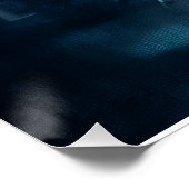 Glitch Cyberpunk Face Neon Distortion Portrait ポスター (コーナー)