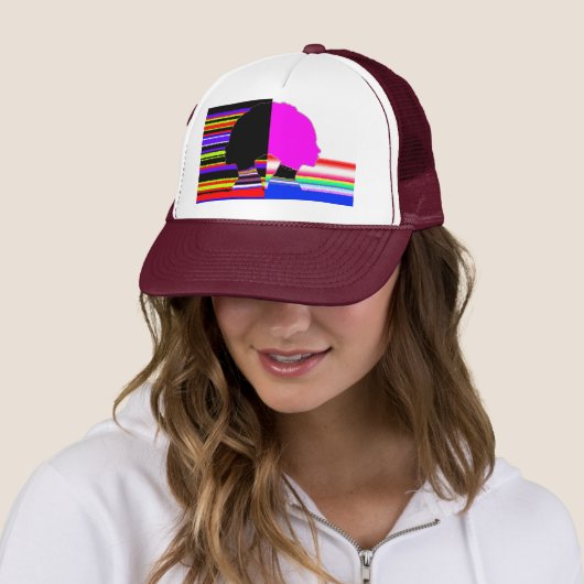 Glitch Dual Profile – Pop Art Trucker Cap キャップ (インサイチュ)
