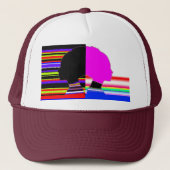 Glitch Dual Profile – Pop Art Trucker Cap キャップ (正面)