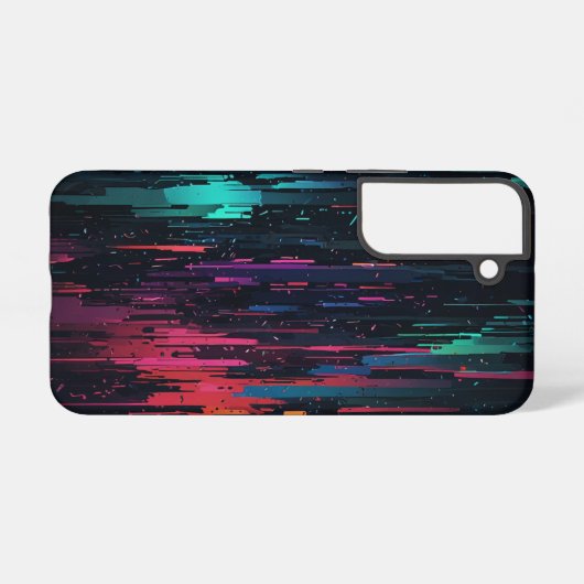 Glitch effect Phone Case Samsung Galaxyケース (裏面横)