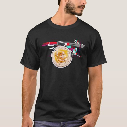 Glitch Hummus Middle Eastern Kitchen Men Women Chi Tシャツ (正面)