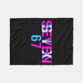 Glitch Optical Illusion Funny Six Seven 67 Meme Ge フリースブランケット (正面(横))