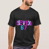 Glitch Optical Illusion Funny Six Seven 67 Meme Ge Tシャツ (正面)