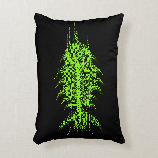 Glitch Pixel Code Fish アクセントクッション (正面(垂直))