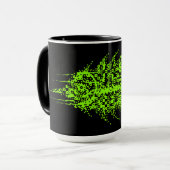 Glitch Pixel Code Fish  マグカップ (正面左)