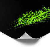 Glitch Pixel Code Fish Wall Art ポスター (角)