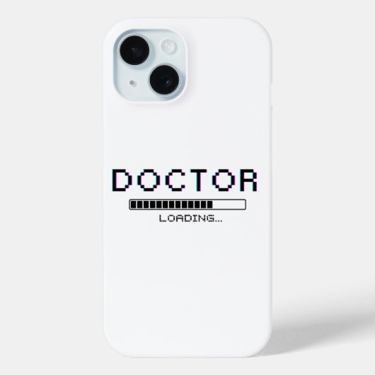 Glitch Pixel Doctor Loading Humor Case-Mate iPhoneケース (裏面)
