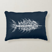 Glitch Pixel White Fish アクセントクッション (正面)