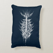 Glitch Pixel White Fish アクセントクッション (裏面(縦))