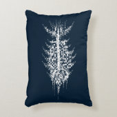 Glitch Pixel White Fish アクセントクッション (正面(垂直))