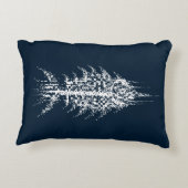 Glitch Pixel White Fish アクセントクッション (裏面)