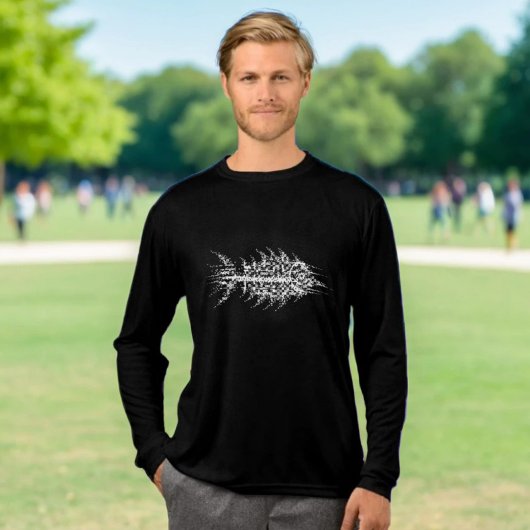 Glitch Pixel White Fish  トライブレンドＴシャツ