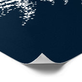 Glitch Pixel White Fish Wall Art ポスター (角)