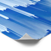 Glitch Sunset Landscape Decor ポスター (角)