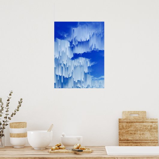 Glitch Sunset Landscape Decor ポスター (キッチン)