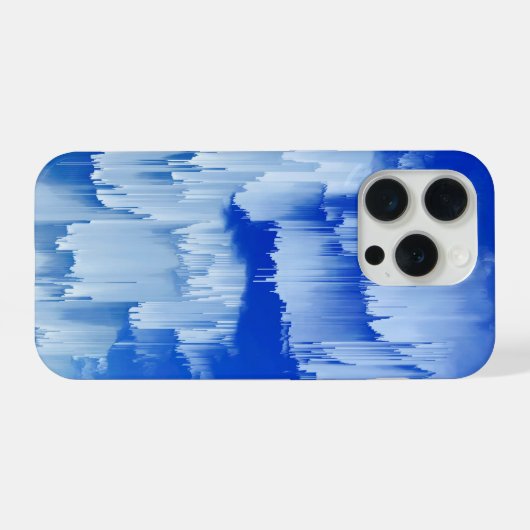 Glitch Sunset Landscape Decor iPhoneケース (裏面横)