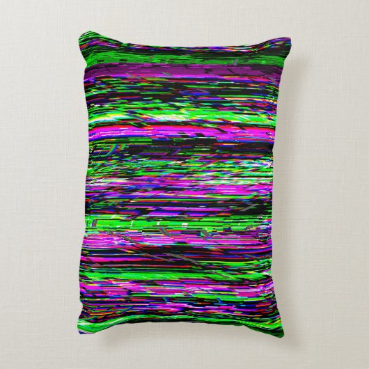Glitch tech abstract pattern アクセントクッション (裏面(縦))