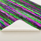 Glitch tech abstract pattern シェルパブランケット (3/4)