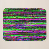 Glitch tech abstract pattern シェルパブランケット (正面(横))