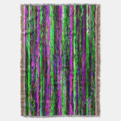 Glitch tech abstract pattern スローブランケット (正面縦)