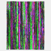 Glitch tech abstract pattern フリースブランケット (正面)