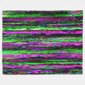 Glitch tech abstract pattern フリースブランケット (正面(横))